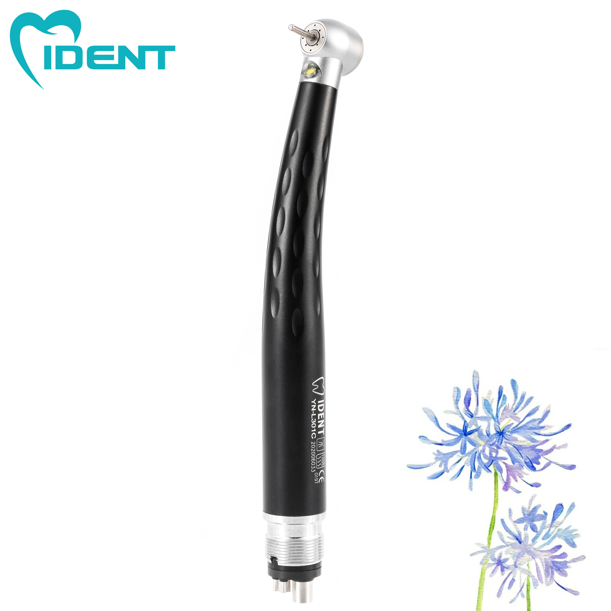 Dental handpiece 5 Water Spray Ceramic Bearing Rotor Brightly Rainbow LED Light High Speed Dental Air Turbine Handpiece Lighting Push Button - Image 2