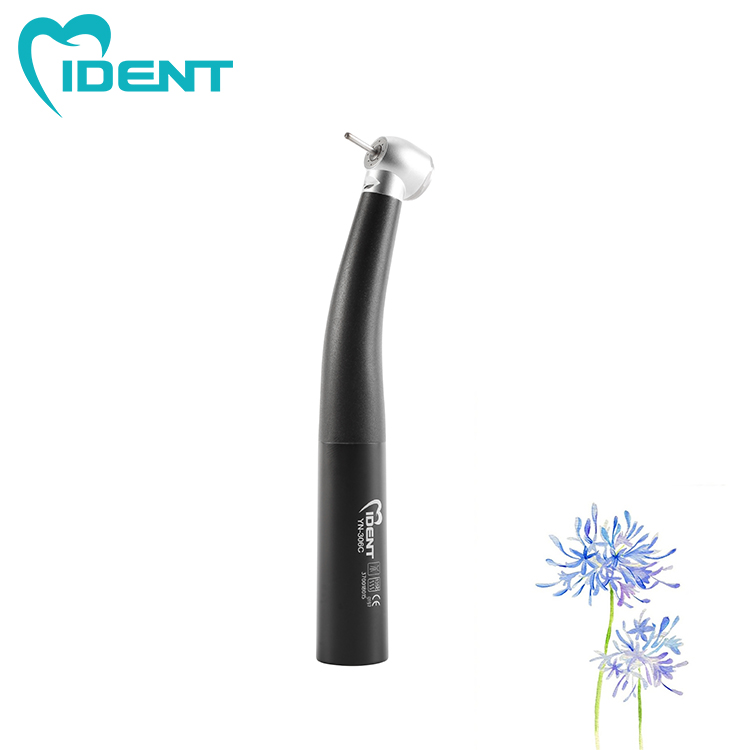 Dental handpiece fiber optic LED high speed handpiece Air turbine with ceramic bearing Lab Equipment(black)