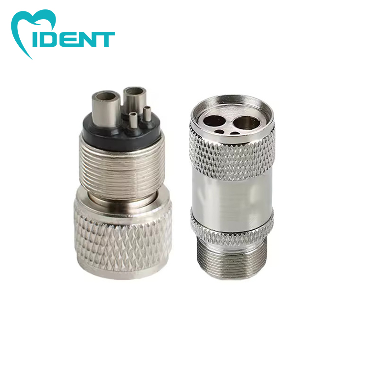 Dental Turbine Handpiece Adapter 4 Holes 2 Holes Changer Connector Dental High Speed Handpiece Spare Parts Tool for Air Motor