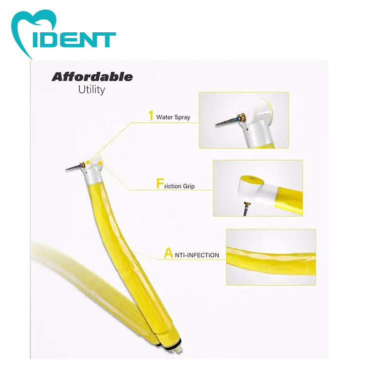 Dental High Speed Handpiece Anti-Infection Disposable Single Water Spray Metal Bearings Handpiece For Dentist 2/4 Holes - Image 5