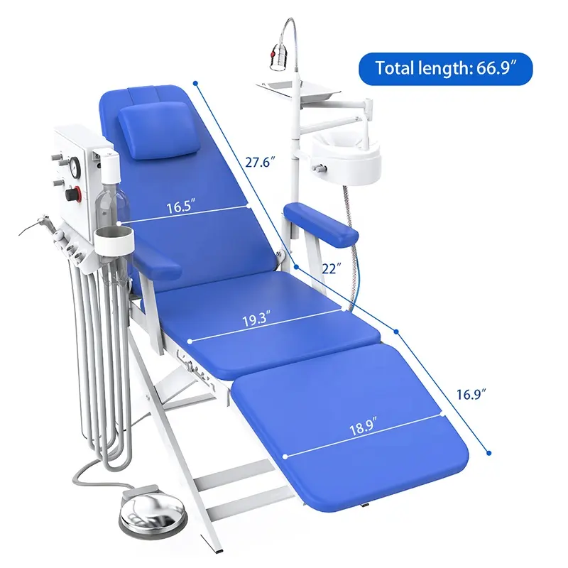 Hot Sale Portable Fully Foldable Mobile Dental Chair Portable dental chair - Image 2