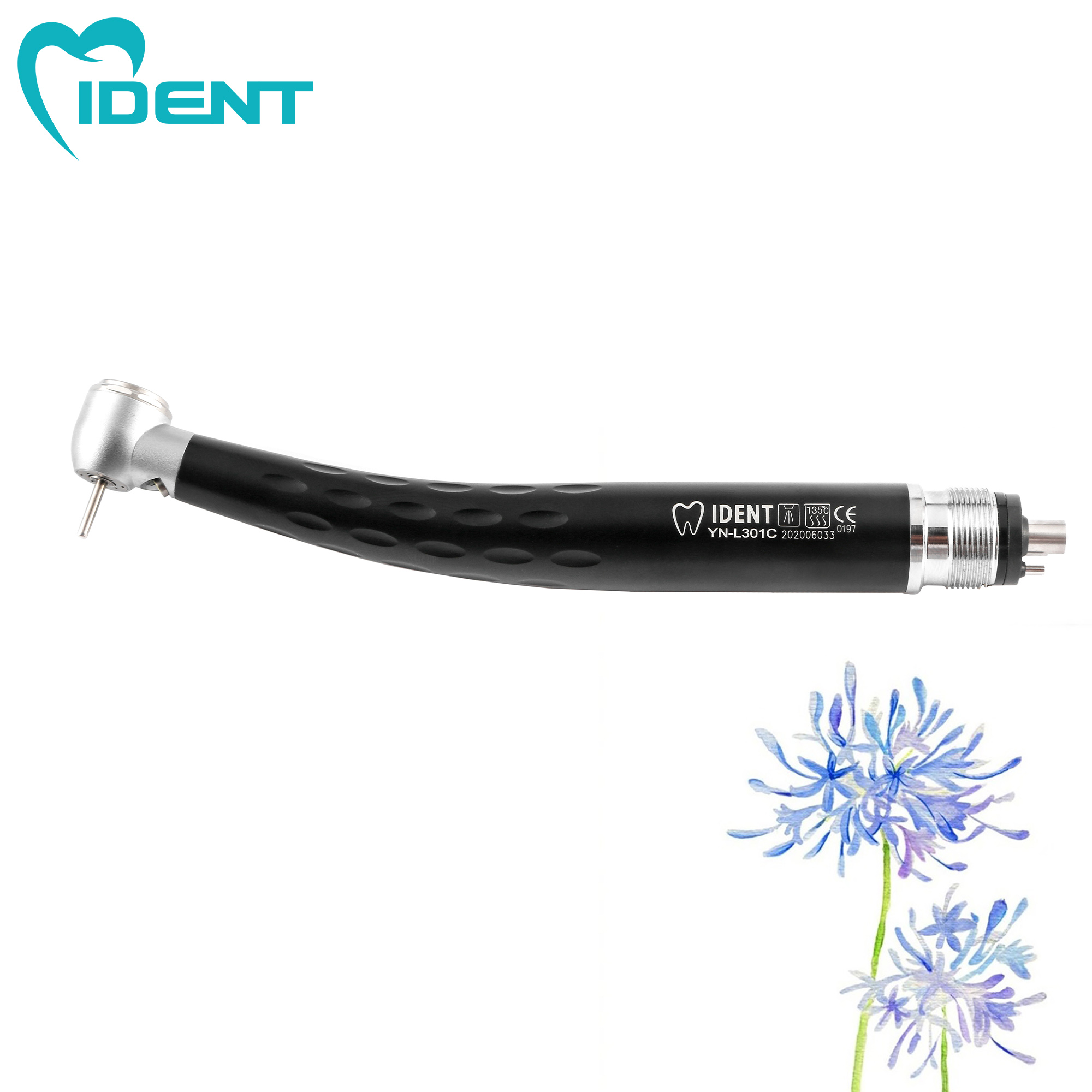 Dental handpiece 5 Water Spray Ceramic Bearing Rotor Brightly Rainbow LED Light High Speed Dental Air Turbine Handpiece Lighting Push Button - Image 5