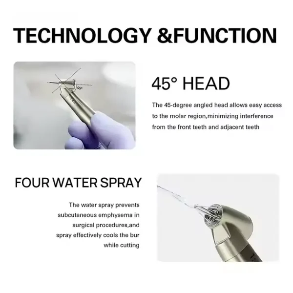 Dental high-speed handpiece 1:4.2 fiber optic Dental High-Speed Handpiece with Integrated LED Illumination - 图片 5