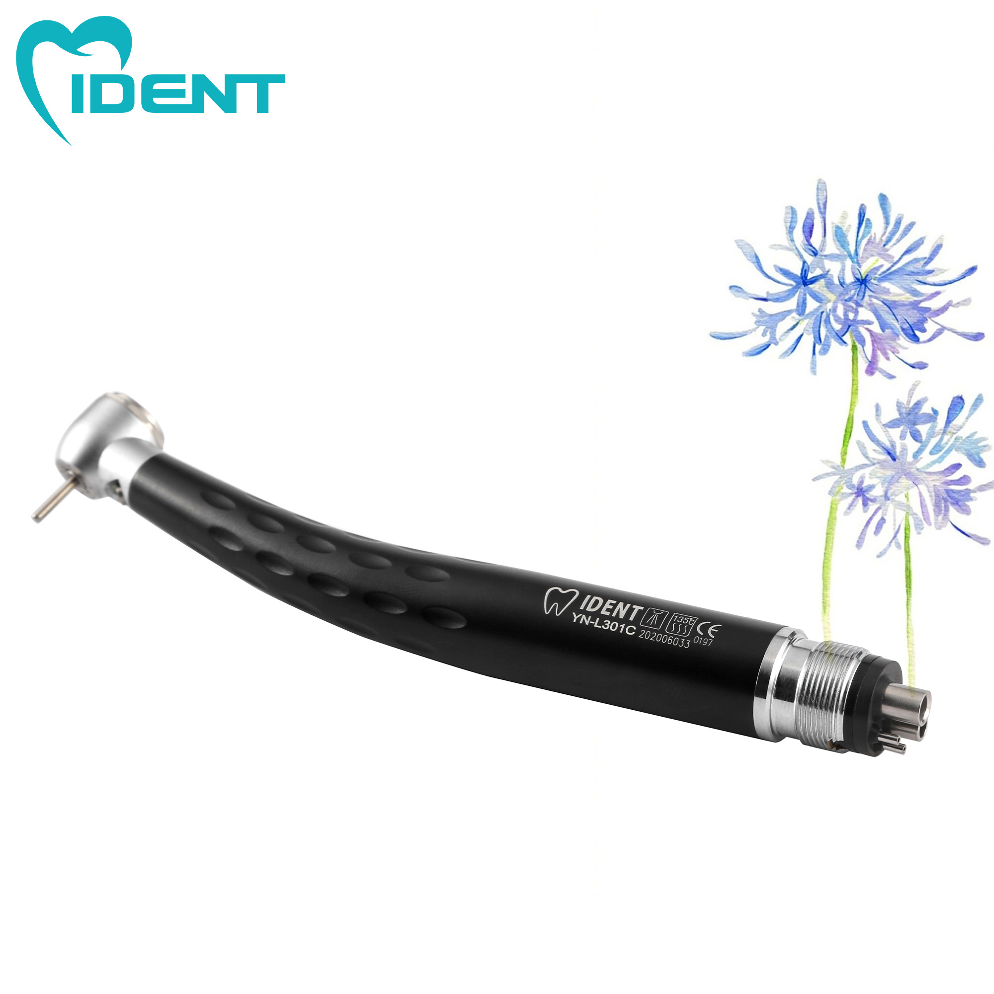 Dental handpiece 5 Water Spray Ceramic Bearing Rotor Brightly Rainbow LED Light High Speed Dental Air Turbine Handpiece Lighting Push Button - Image 6