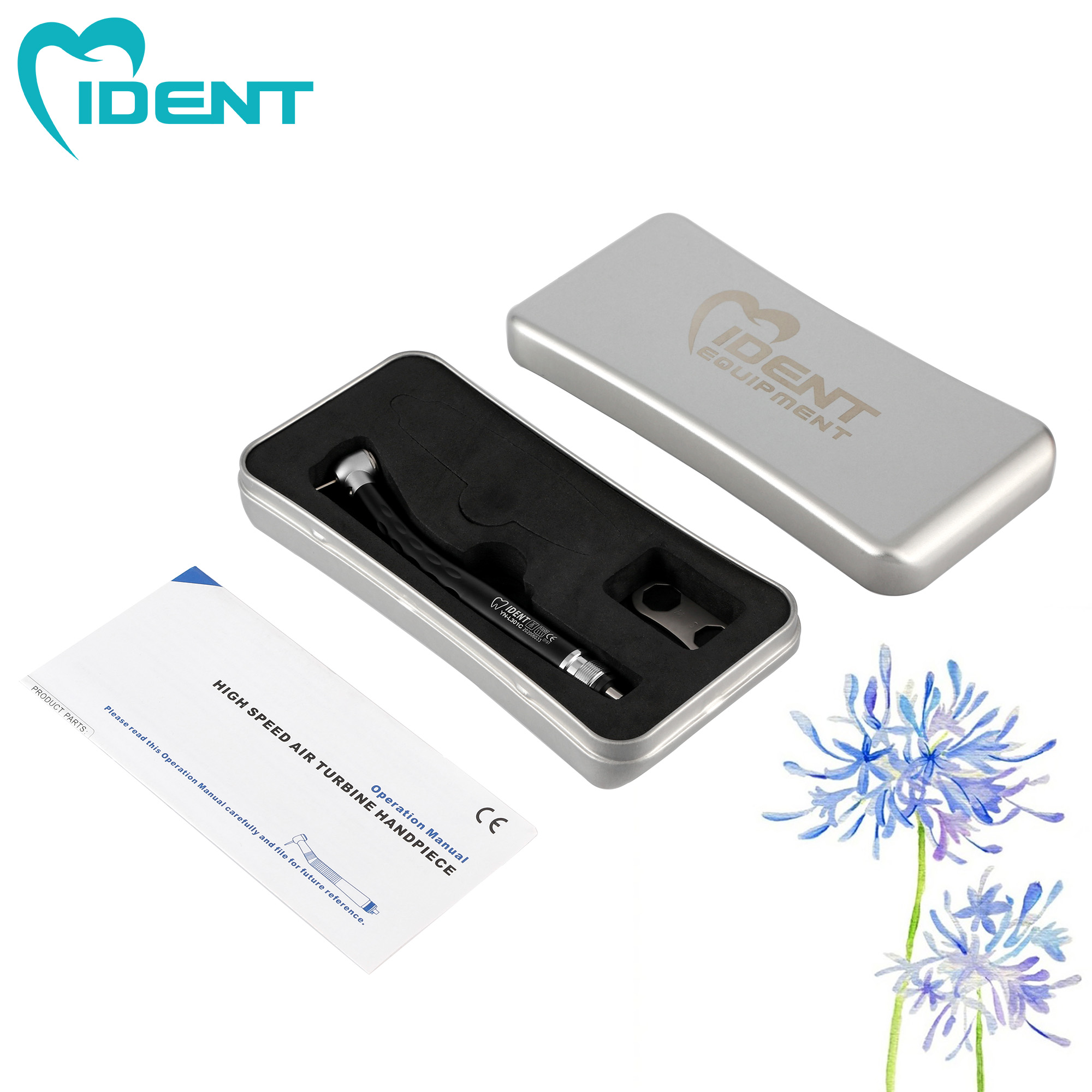 Dental handpiece 5 Water Spray Ceramic Bearing Rotor Brightly Rainbow LED Light High Speed Dental Air Turbine Handpiece Lighting Push Button - Image 7