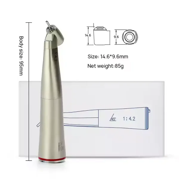 Dental high-speed handpiece 1:4.2 fiber optic Dental High-Speed Handpiece with Integrated LED Illumination - 图片 6