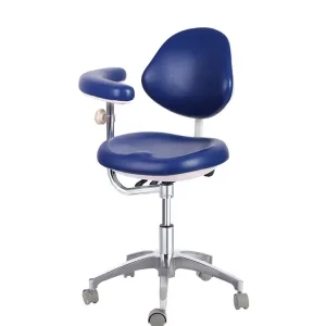 Professional Ergonomic Medical Dentist Deluxe 360 Degree Rotation Armrest Assistant Adjustable Dental Stool Chair