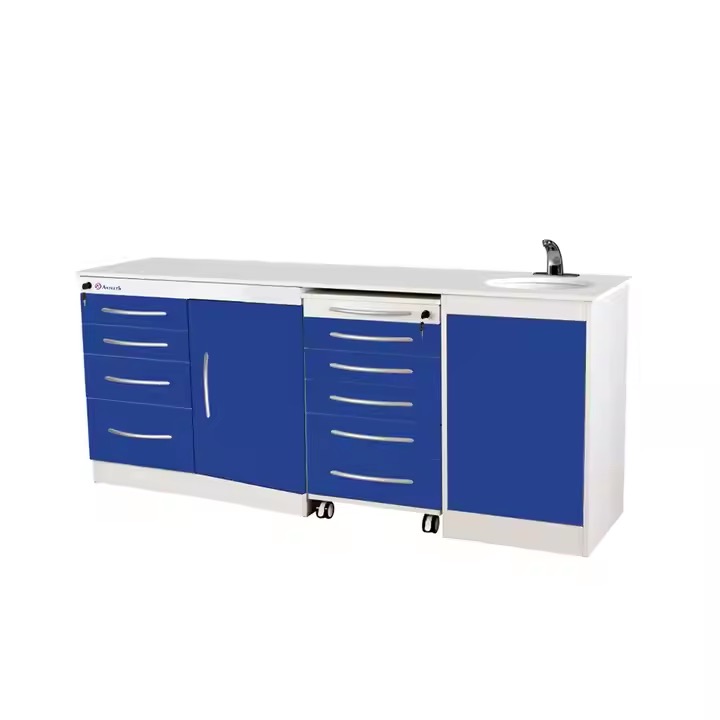 Dental Room Furniture Customized Hospital Cabinets Stainless Steel Medical Cabinet Commercial With Sink - 图片 2