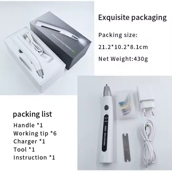 Wireless Dental LED Cordless ultra sonic activator with 6pcs Tips USB chargeable Dentistry Sonic Activator for Endo Root Canal - 图片 3