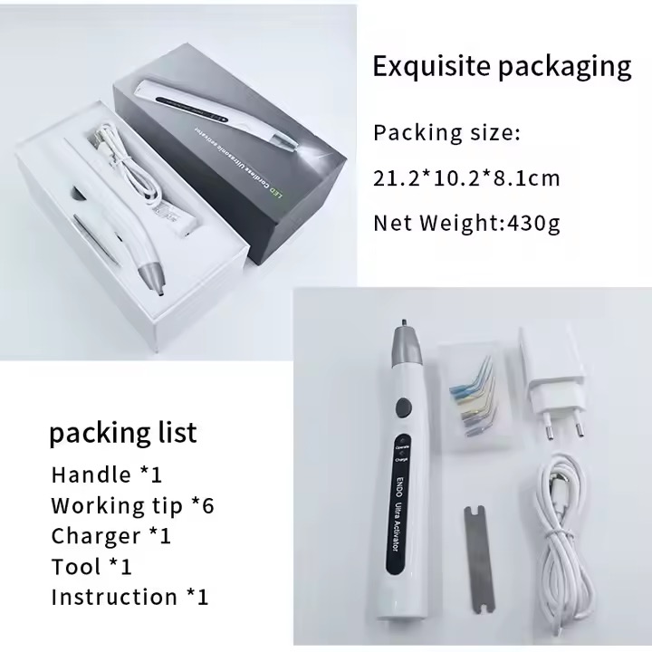 Wireless Dental LED Cordless ultra sonic activator with 6pcs Tips USB chargeable Dentistry Sonic Activator for Endo Root Canal - 图片 3