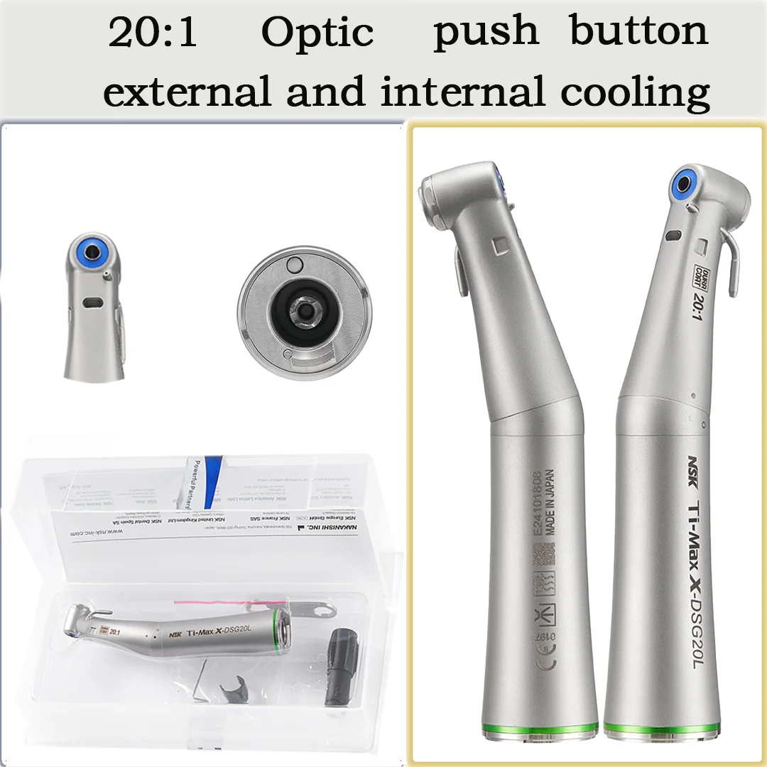 Ti-Max X-DDental 20:1 handpiece SG20L Optic Fiber 20:1 Contra Angle Detachable Dental Surgery Implant Handpiece