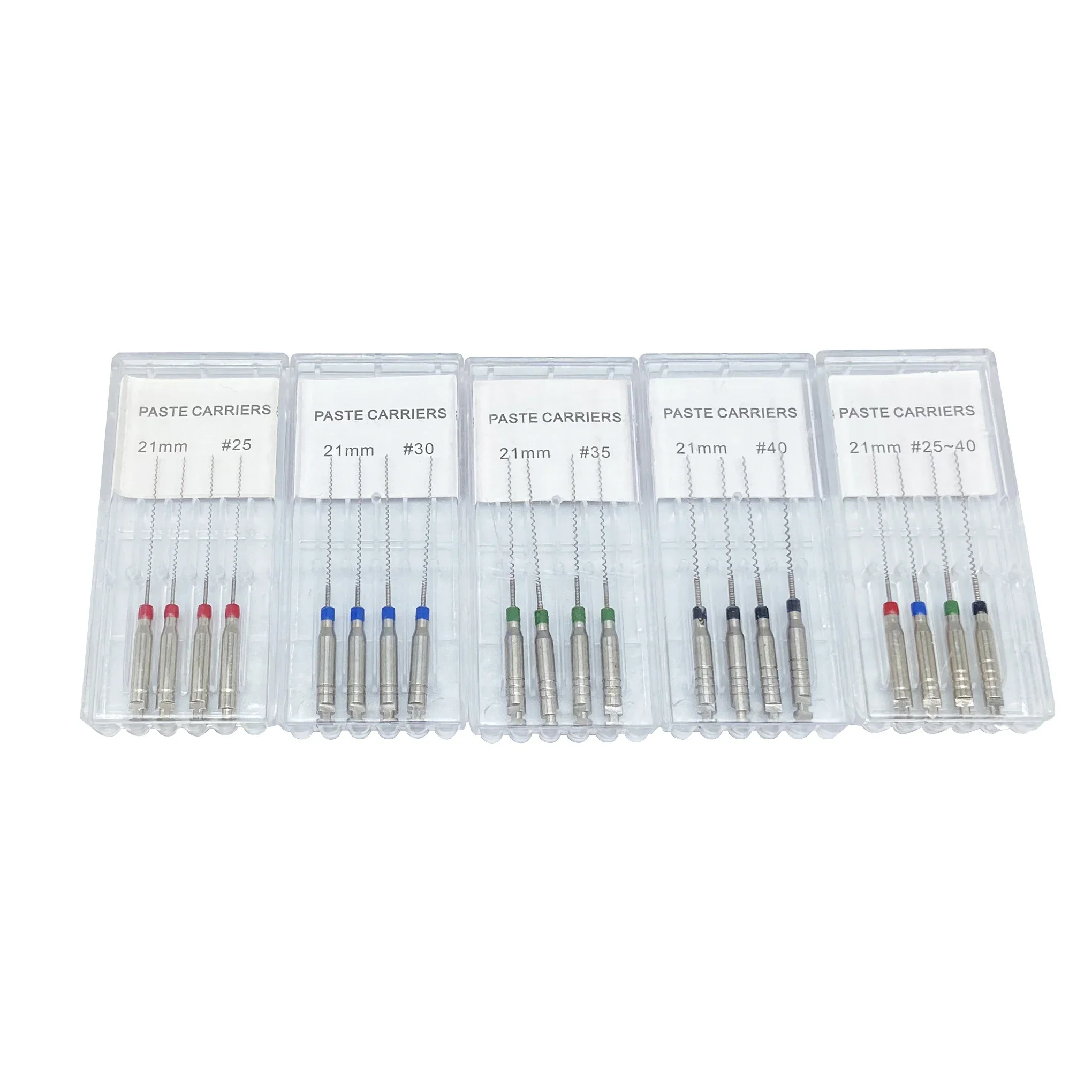 4pcs/Box 21/25mm Size: 25#-40# Dentistry Tool Dental Rotary Paste Carriers Spiral Filler Lentulo Assorted Engine Filling Paste - Image 4