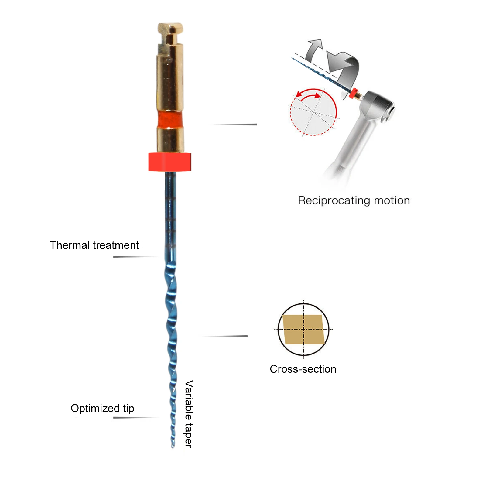 Dental Endodontic files  Universe Engine Use Rotary Root Canal NiTi Files 25mm Flexible High Quality  , Rotary endodontic files, Endo files, NiTi files - Image 3
