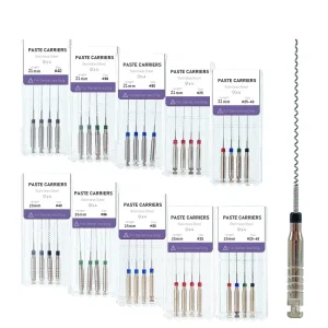 Endodontic files 4pcs/Box 21/25mm Dental Lentulo Paste Carriers Endodontic Reamers Drill Burs Endo Files Dentist Materials Instrument  , Rotary endodontic files, Endo files, NiTi files