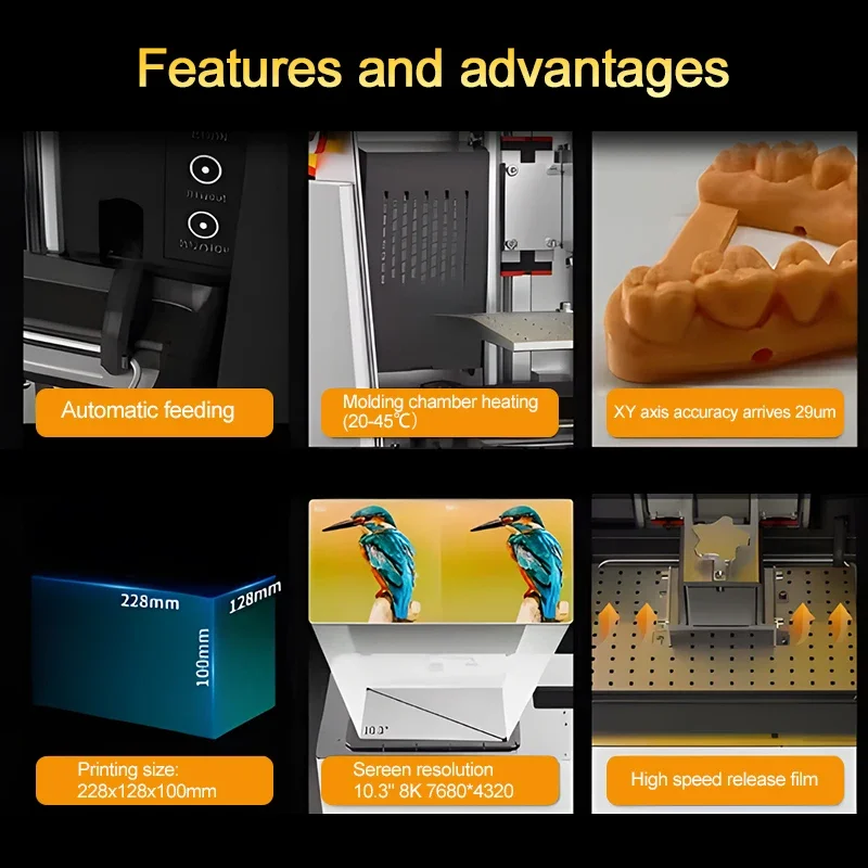 Dental 3d printer equipments 8k high speed desktop Dental 3d printer machine cam - Image 4