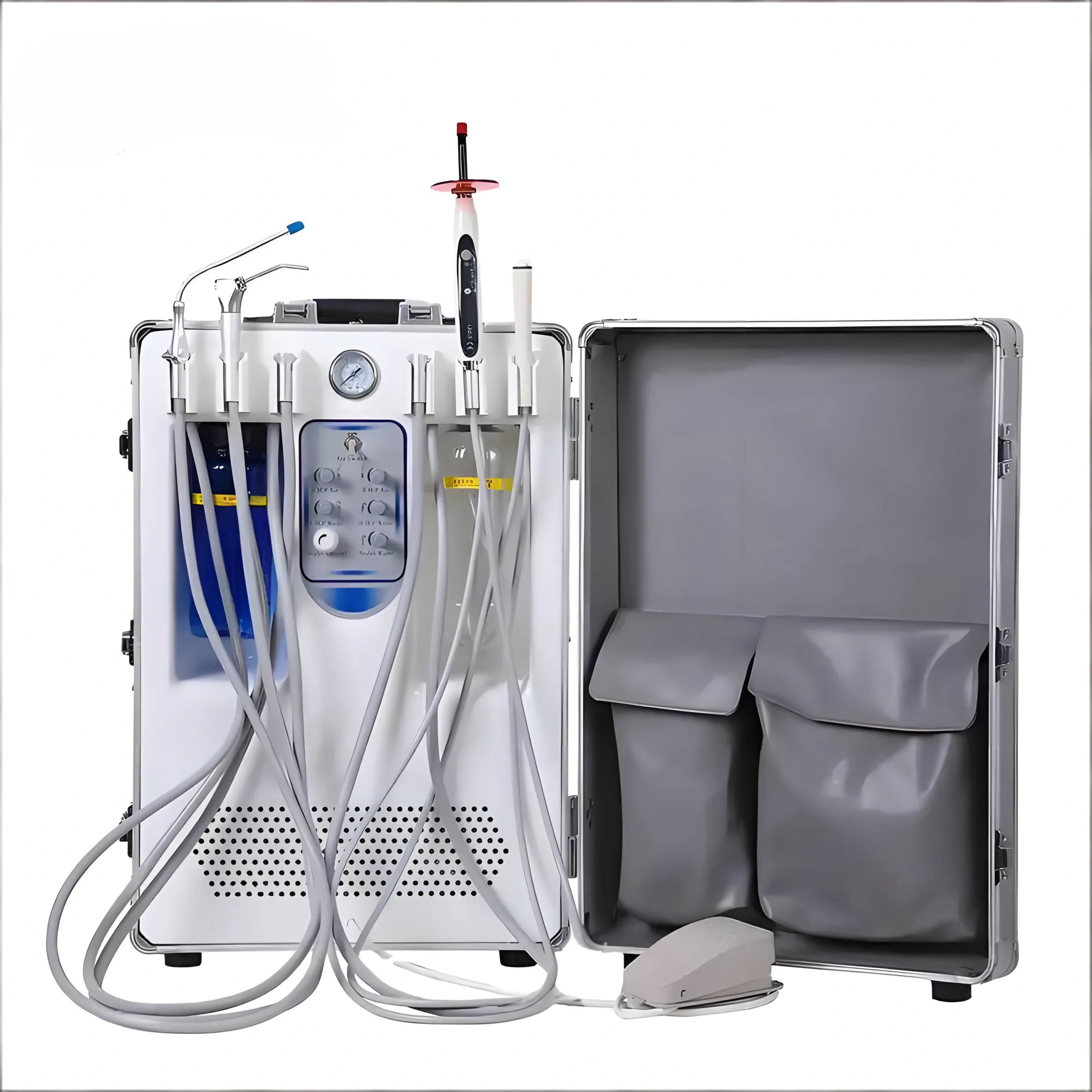 Dental Oral Portable Full Set Mobile Dental Unit 220V/110V With Oil Free Air Compressor Dentist Clinic