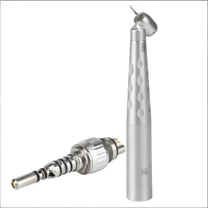 Dental handpiece 45 Degree Head Fiber Optic Dental air Turbine High Speed Quick Coupling Handpiece LED